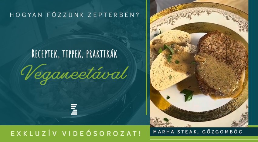 Hogyan főzzünk Zepterben? Marha steak fehérboros-tejszínes-rozmaringos mártással, gőzgombóccal