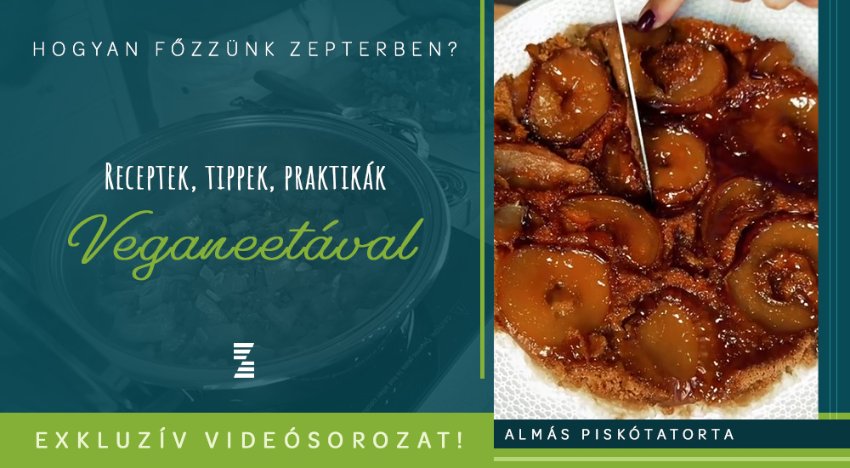 Hogyan főzzünk Zepterben? Almás piskótatorta sült almaszeletekkel