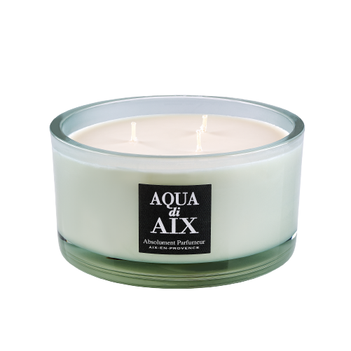 Zepter scented candle Aqua Di Aix - large scented candle, vegetable wax 90%, French perfume Absolument Parfumeur 10%, net weight 1.3 kg